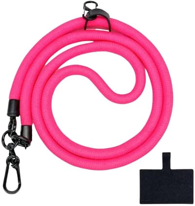 Travel Cords - Keycord - telefooncord roze XL - stevige karabijnhaken - sporten - stevig lanyard - reizen - festivals - sleutels