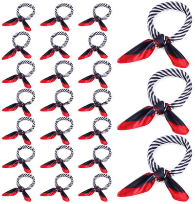 Allecto - Nautische halsdoeken - Elegante sjaals - Imitatie zijde - Rood wit blauw - Stijlvolle accessoires - Geschikt voor dames en heren