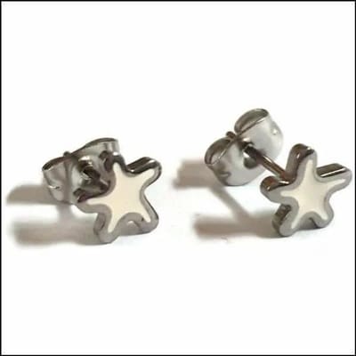 Aramat Jewels | Oorbellen | Kleurrijke Zeester Oorbellen | Wit | | | | Kinderen, Volwassenen | Verkleurd niet