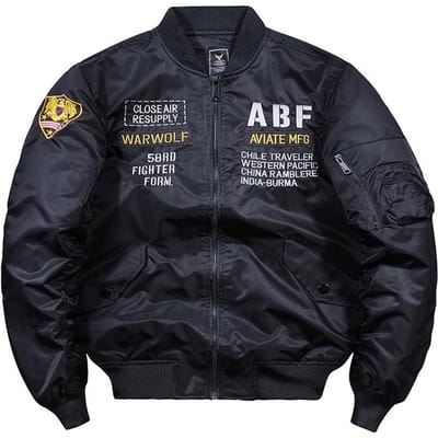 Nieuw Herfst Bomberjack Heren Geborduurde Baseball Uniform Lente en Herfst Grote Maat Jas 4XL black
