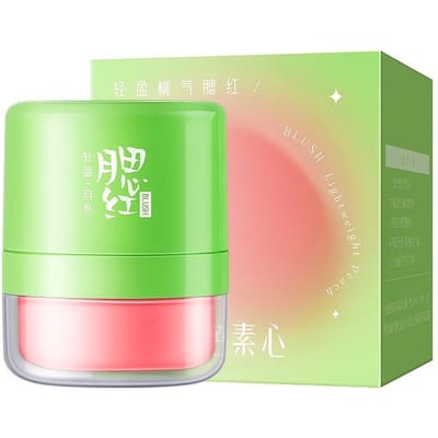1 pièce Poudre Blush Rose Effet Naturel Imperméable Portable Tête Champignon Toutes Teintes de Peau Maquillage Longue Durée beige