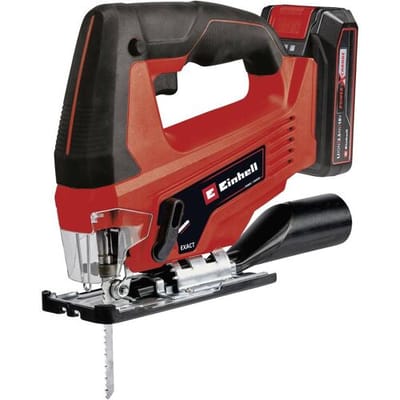 Einhell Accu Decoupeerzaag TC-JS 18 Li Kit - Power X-Change - 18 V/Li-ion - Slaghoogte: 20 mm - Versteksneden: max. 45° - Incl. 5 zaagbladen - Incl. 2.5 Ah Accu en 1x lader
