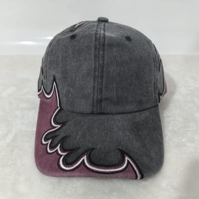 Retro Gewassen Vlam Borduurwerk Baseballpet Streetwear Unisex Verweerde Dad Hat Hip Hop Truckerpet Voor Mannen Vrouwen Adjustable gray