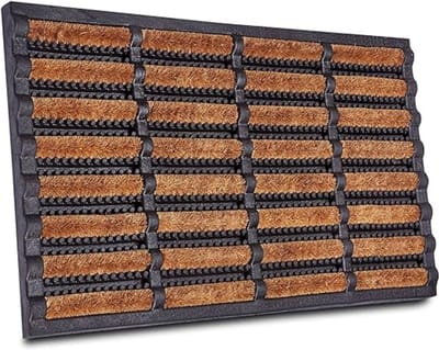 Core® Borstelmat Voor Buiten – Voetenveger Van Kokusrubber – Deurmat Binnen Antislip – Zwart - 40cm x 60cm x 3cm