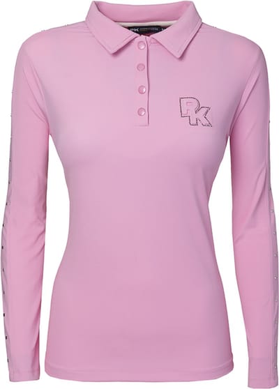 PK International - Polo - Lange Mouw - Romero - Roze - Sneldrogend - Ademend - UV bescherming - Bright Mauve - XS/34