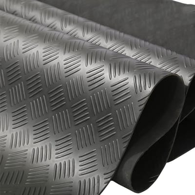 Famanu – Rubberen mat per meter – ribbelplaat antislip – 3 mm dik – voor kelder, werkplaats en garage