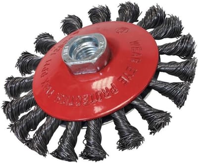 Conische Draadborstel 100mm voor Schroefdraad Reiniging
