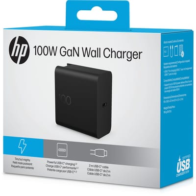 Orgineel HP 100W GaN USB‑C Oplader – Compact -Veilig - Fast charge – Zwart (EU)