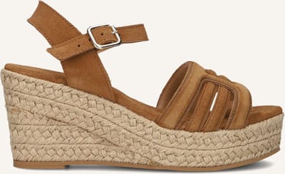 Notre-V Nv-1040 Sandalen - Met Sleehak - Dames - Camel - Maat 36