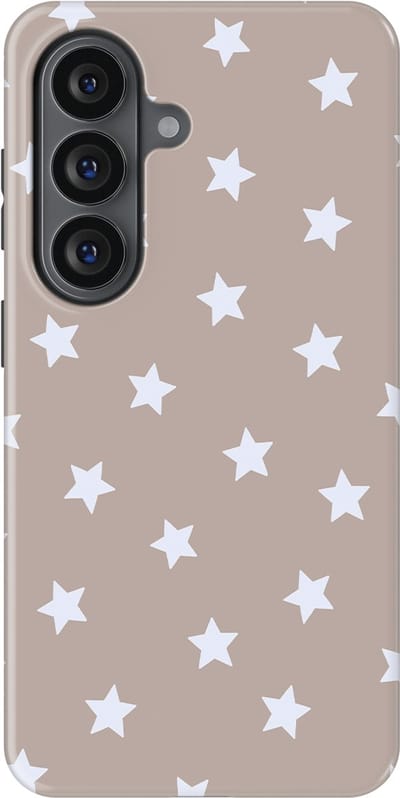 DripCase Hoesje Samsung Galaxy S26 | Sterren Design | Magnetisch Opladen | 2-in-1 Ontwerp | Stars Backcover Taupe Sky