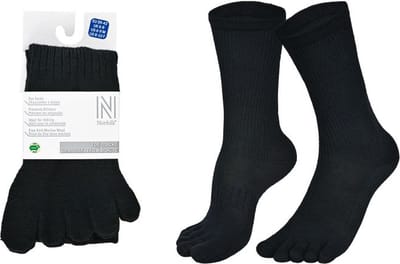 Norfolk - 56% Merino wol Teensokken - Antiblaren - Temperatuurregulatie - Wandelsokken - Maat 39-42 - Zwart - Bruges