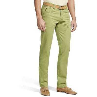 Meyer Broek Diego Uni Color Fairtrade Soft Gabardine Licht Groen / male