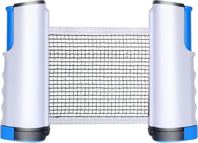 Verstelbaar en Draagbaar Tafeltennisnet tot 170 cm voor Tafeltennis, Bureau en Eettafel - Blauw Plastic Net