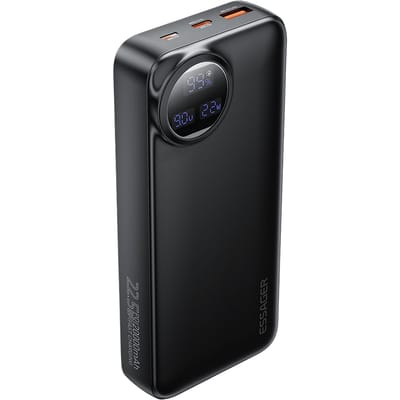Essager 22.5W Universele Powerbank met Kabel Zwart 20.000 mAh