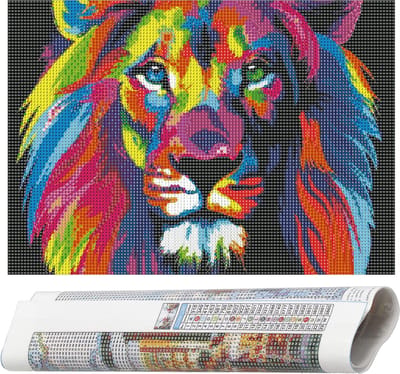 Springos Diamond Painting - Volwassenen - Leeuw - 40 x 30 cm