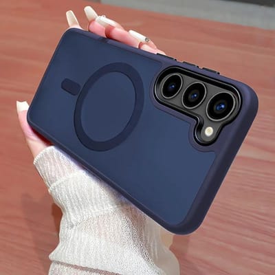 Luxe Nieuwe Matte Transparante Zakelijke Telefoonhoes voor Samsung Galaxy S25 S24 Ultra S23 S22 Plus A06 A15 Magsafe Magnetische Hoes For Galaxy A16 brown