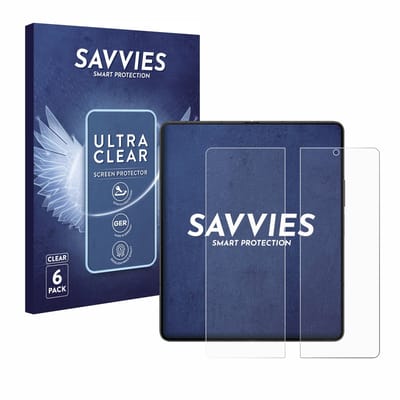 Savvies - Screenprotector voor Samsung Galaxy Z Fold 5 (Inner display) - Folie Beschermfolie transparant 6 Stuks