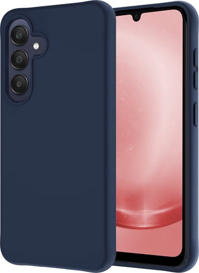 Hoesje - Geschikt voor Samsung Galaxy A25 - Sterk & Shockproof - Hoes Cover - Siliconen Case - Donkerblauw
