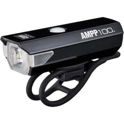 CatEye AMPP100 Koplamp Fiets – Fietsverlichting Max. 100 Lumen – Brandduur 3,5 tot 35 uur – USB Oplaadbaar – Spatwaterbestendig – Twee Lichtmodi