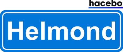 Hacebo - Plaatsnaam Sticker - 29x10 CM - Helmond sticker - Verkeersborden sticker - grappige cadeaus - Helmond