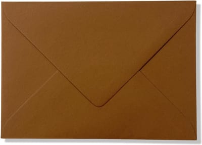 Cards & Crafts 100 C6 Enveloppen - Chocoladebruin - 162x114mm - 110 grams - 16,2x11,4cm - Gegomde puntklepsluiting