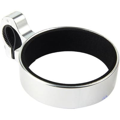 Aluminium Fiets Bekerhouder Fiets Koffie Dranken Beker Stuurbevestiging Standaard MTB Scooter Fleshouder Fietsaccessoires zilver