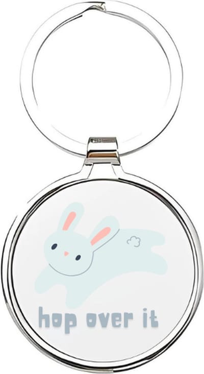 Akyol - Konijnen Sleutelhanger - konijn - dierenliefhebbers - bunny - knaagdieren - pasen - konijntje - boerderijdier - knaagdier - hamster - paasdagen - dieren sleutelhanger - wit konijntje - cadeau voor een dierenliefhebber - 4 x 7,5 CM