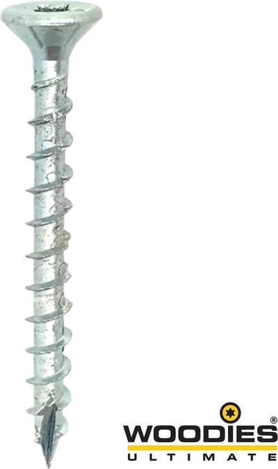 Woodies - schroeven Ultimate - Torx 15 Platkop - 3 x 16mm - Voldraad - Verzinkt (200 stuks)