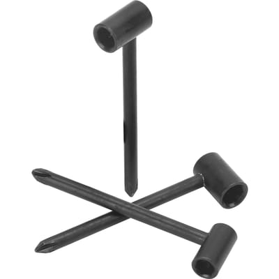 3PCS Clé à tige de guitare Fer 7MM  8MM  6.35MM Outil d'ajustement d'instrument universel Noir