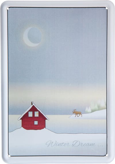 Goebel - Scandic Home | Metalen wenskaart Winter Dream | Kerstkaart - 14cm