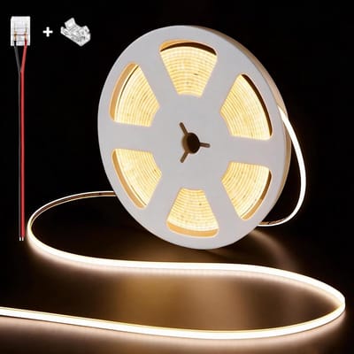 SnelShoppen - LED Strip 24V Dimbaar Neutral White 4000K 2.5m 400 LEDs/m CRI90+ Zelfklevende Lichtstrip voor Feest, Tuin, Keuken