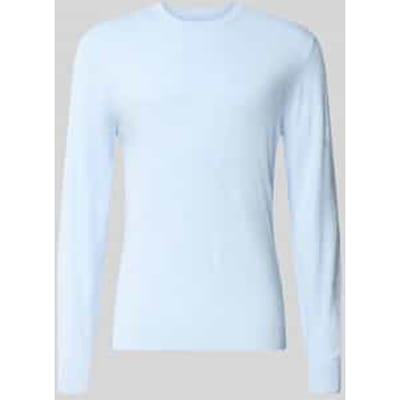 Gebreide pullover met geribde ronde hals