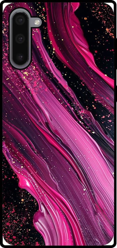 Smartphonica Telefoonhoesje Geschikt voor Samsung Galaxy Note 10 met marmer opdruk - TPU backcover case marble design - Paars Roze geschikt voor Samsung Galaxy Note 10