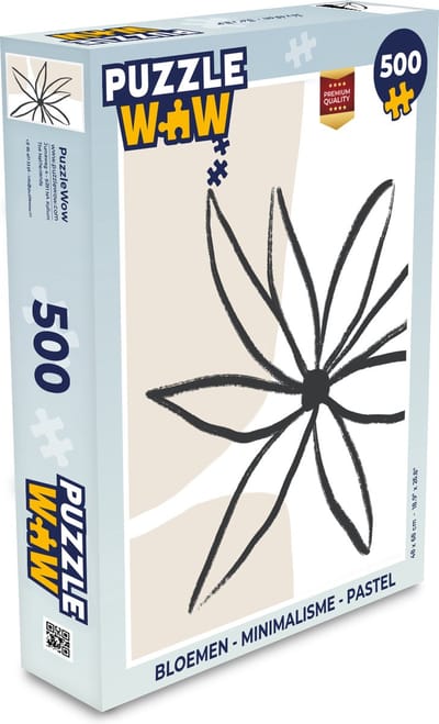 Puzzel Bloemen - Minimalisme - Pastel - Legpuzzel - Puzzel 500 stukjes