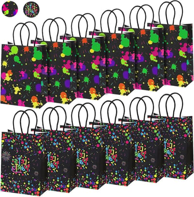 12PCS Papieren zakken in 2 stijlen voor Cadeaus, Feestjes en Decoratie