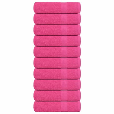 vidaXL - Handdoeken - FROGN - 10 - st - 50x100 - cm - 360 - g/m² - roze