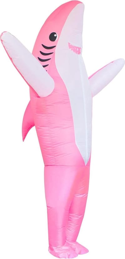Carnaval Kostuum - Haai - Onesize - Opblaasbaar - Carnaval Pak - Halloween Kostuum - Halloween Pak - Feestkleding - Carnaval - Volwassenen - Carnavalskostuum Heren
