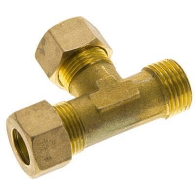 14mm & R1/2'' Brass L-vorm Knelfitting Buitendraad 89bar DIN EN 1254-2