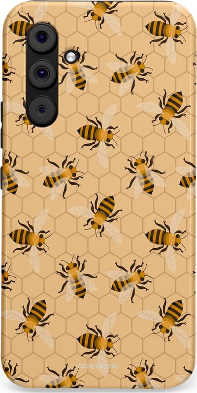 Casetastic Hoesje Geschikt voor Samsung A54 (5G) - Stijlvolle Beschermende Duo-layer Case - Zomer Bijen Look