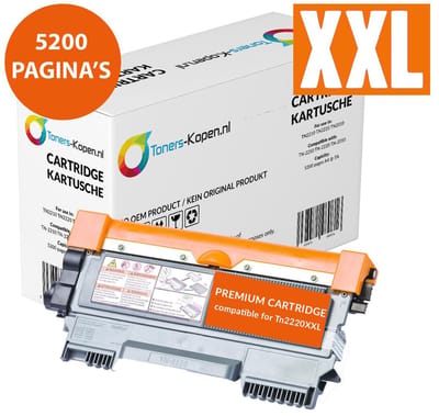 Brother TN-2210 - Toner Zwart - 5200 pagina's - Huismerk Compatible - Geschikt voor Brother DCP7055 DCP7055W DCP7057 DCP7060D DCP7060N DCP7065N DCP7070 DW Fax 2840 Fax 2845 Fax 2940 Fax 2950 HL2130 HL2130R HL2132 HL2132R HL2135W HL2200 Series HL2215