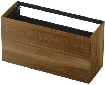 INK - Onderkast 2 Laden Push To Open 65cm Echt Hout - 1200x450x650 Mm - Massief Eiken Aqua