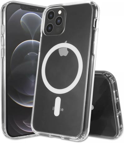 Hoesje Geschikt voor Apple iPhone 12 Pro Max - Compatibel met MagSafe - Hard Back Cover met Magneet - Transparant