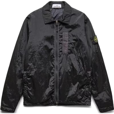 Stone Island Kompas Patch Ritsjack Zwart Heren Bovenkleding 7715Q0519-V0029 XXL black