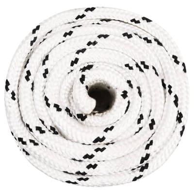 vidaXL - Boottouw - gevlochten - 16 - mmx50 - m - polyester - wit