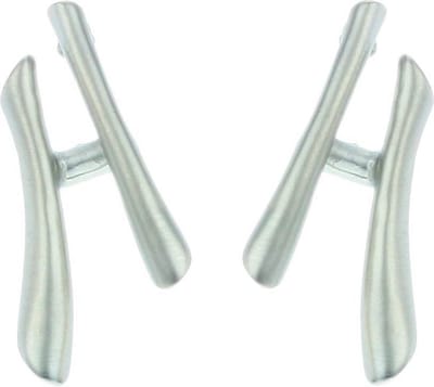 Behave - Oorknoppen dames mat zilverkleur - 3 cm