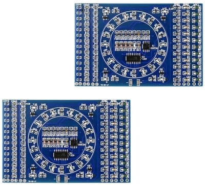 2 stuks Rotating LED SMD NE555 Soldering Board DIY kit voor Elektronica, Circuitbouw en Vaardigheidstraining