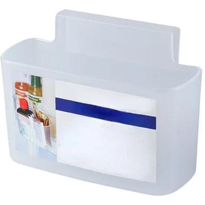 Kaasschijfhouder voor in de koelkast, opbergdoos voor aan de koelkastdeur, keukengereedschap, kruidenbewaarplaats white