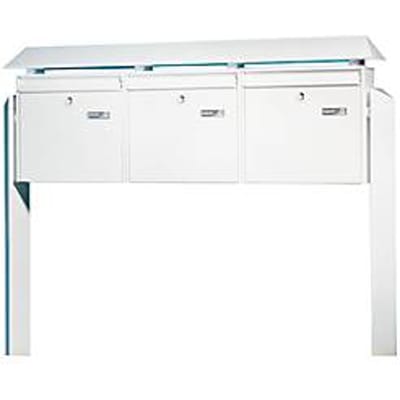 Brievenbus-unit Terzo, 3-voudig, wit