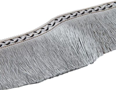 Decoratieve Ribbons met Franje en Kwastjes van 10 m en 13 cm Breed voor DIY Creaties, Kostuums en Naaien in Zilvergrijs