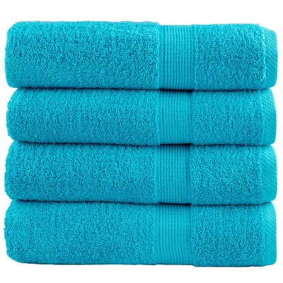 vidaXL - Handdoeken - SOLUND - 4 - st - 600 - g/m² - 50x100 - cm - turquoise